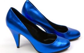 کفش عروس آبی رنگ
